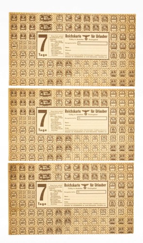 Niemcy, Polska, Poznań, zestaw 7-dniowych kartek żywnościowych, II WŚ