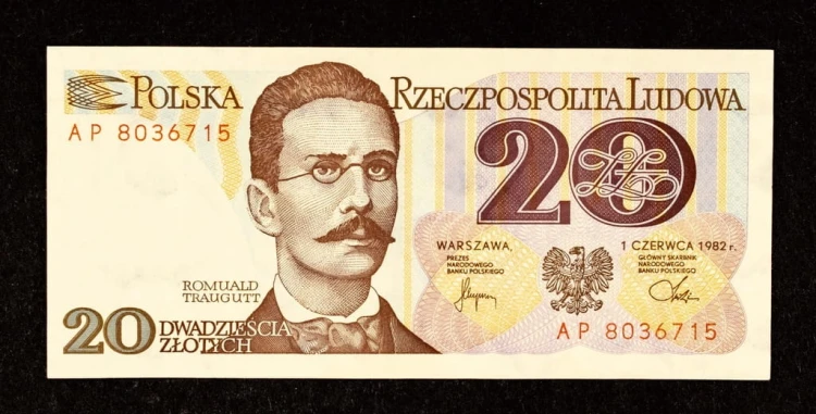Polska, PRL (1944 - 1989), 20 ZŁOTYCH 1.06.1982, seria AP