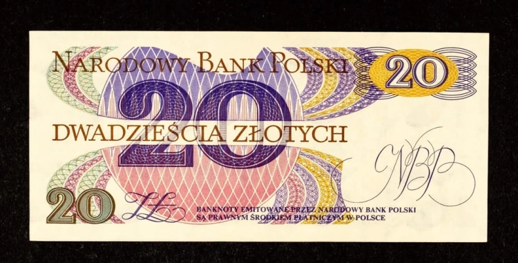 Polska, PRL (1944 - 1989), 20 ZŁOTYCH 1.06.1982, seria AP