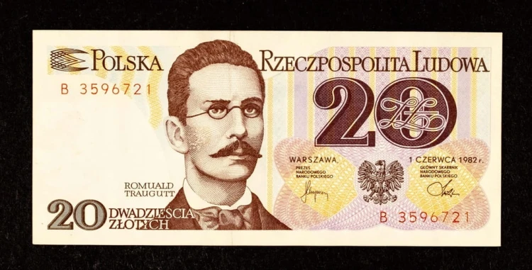 Polska, PRL (1944 - 1989), 20 ZŁOTYCH 1.06.1982, seria B