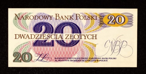 Polska, PRL (1944 - 1989), 20 ZŁOTYCH 1.06.1982, seria A