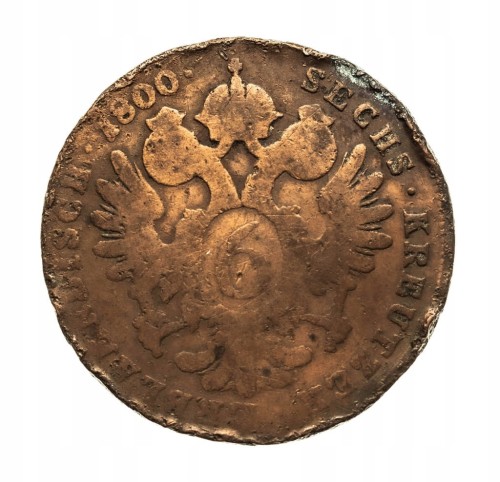 Austria, Franciszek II, 6 krajcarów 1800 A, Wiedeń