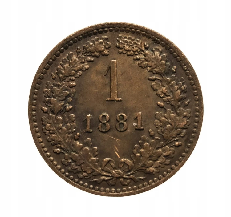 Austria, Franciszek Józef I, 1 krajcar 1881, Wiedeń