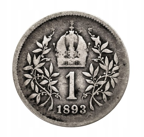 Austria, Franciszek Józef I (1848 - 1916), 1 korona 1893 rok
