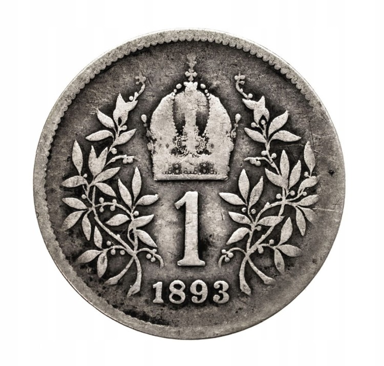 Austria, Franciszek Józef I (1848 - 1916), 1 korona 1893 rok