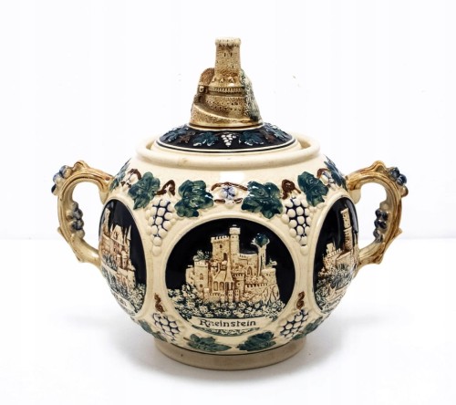 STARA CERAMICZNA WAZA ZAMKI NIEMIECKIE