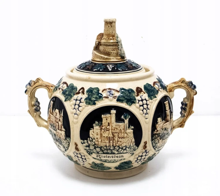 STARA CERAMICZNA WAZA ZAMKI NIEMIECKIE