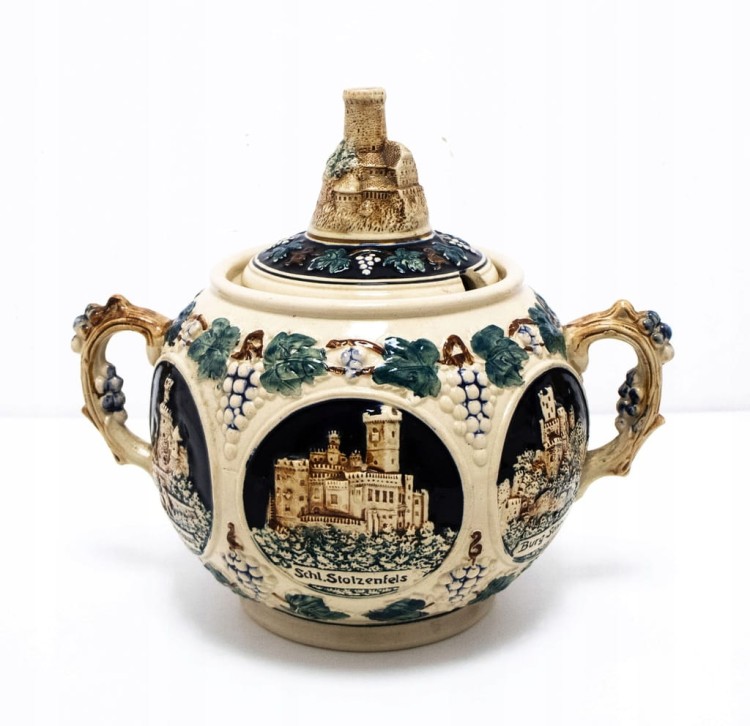 STARA CERAMICZNA WAZA ZAMKI NIEMIECKIE