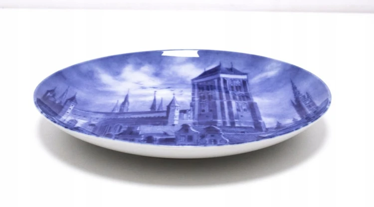 STARY PORCELANOWY NIEMIECKI TALERZ DANZIG GDAŃSK