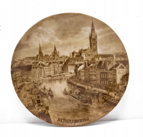 STARY PORCELANOWY NIEMIECKI TALERZ KONIGSBERG KRÓLEWIEC