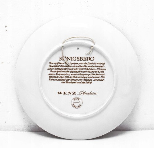 STARY PORCELANOWY NIEMIECKI TALERZ KONIGSBERG KRÓLEWIEC