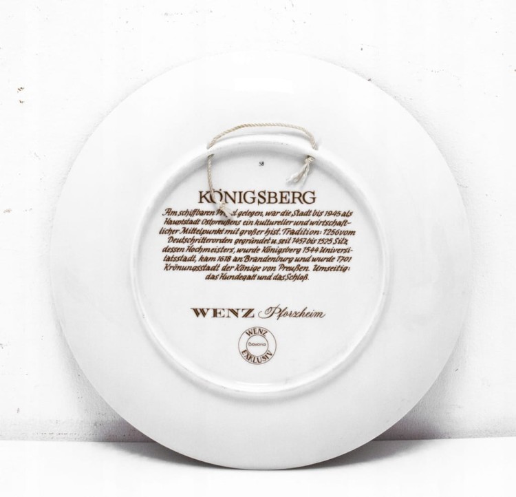 STARY PORCELANOWY NIEMIECKI TALERZ KONIGSBERG KRÓLEWIEC