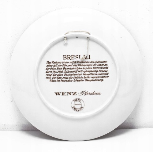 STARY PORCELANOWY NIEMIECKI TALERZ BRESLAU WROCŁAW
