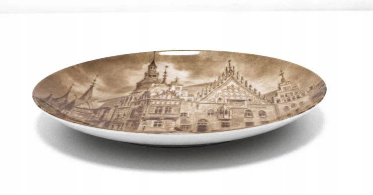 STARY PORCELANOWY NIEMIECKI TALERZ BRESLAU WROCŁAW