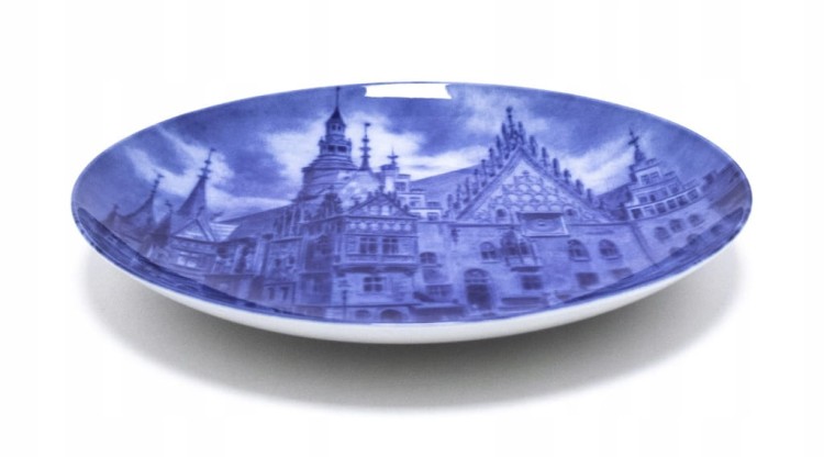 STARY PORCELANOWY NIEMIECKI TALERZ BRESLAU WROCŁAW