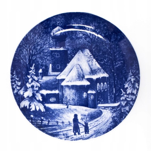 STARY PORCELANOWY NIEMIECKI TALERZ, KOŚCIÓŁ KOCHEL AM SEE 1976