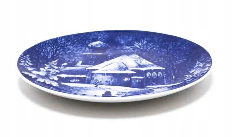 STARY PORCELANOWY NIEMIECKI TALERZ, KOŚCIÓŁ KOCHEL AM SEE 1976