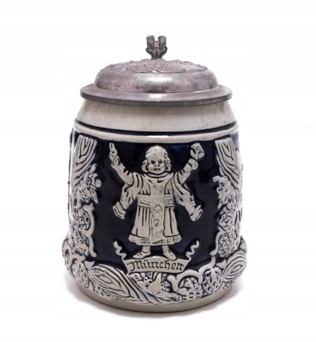 STARY CERAMICZNY NIEMIECKI KUFEL MONACHIUM