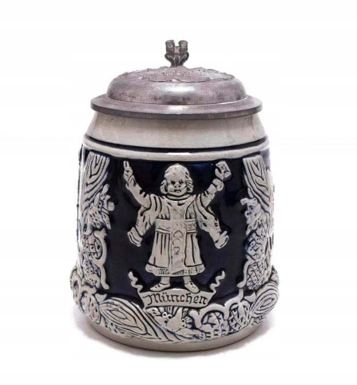 STARY CERAMICZNY NIEMIECKI KUFEL MONACHIUM