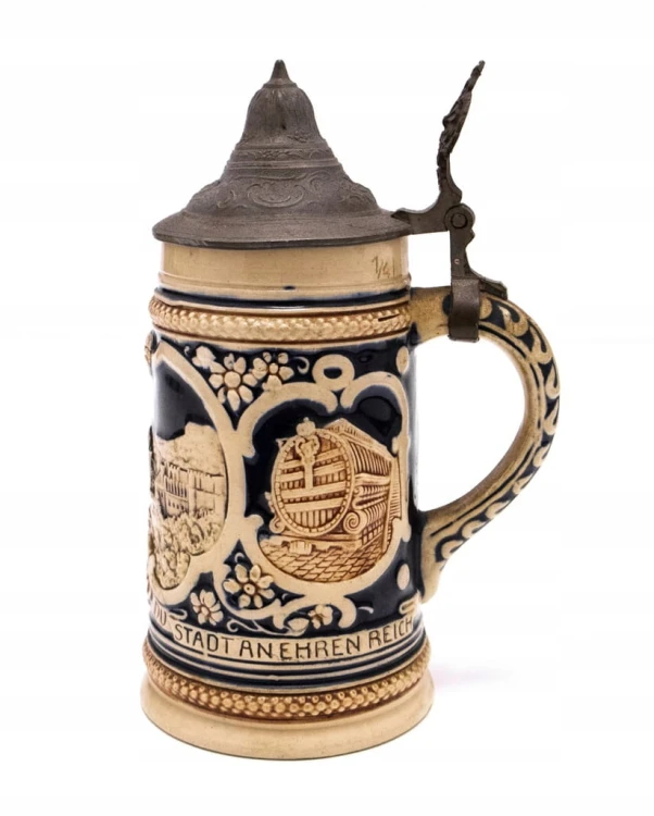 STARY CERAMICZNY NIEMIECKI KUFEL HEIDELBERG
