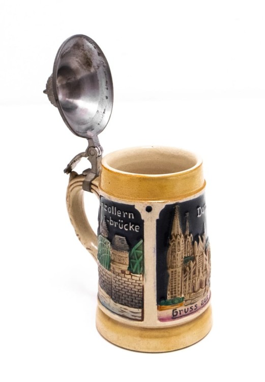 STARY CERAMICZNY NIEMIECKI KUFEL KOLONIA