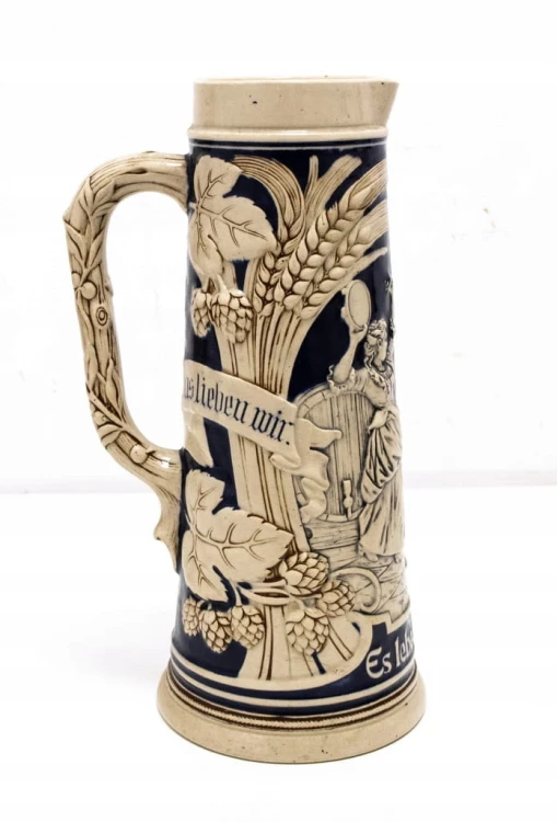 STARY WIELKI CERAMICZNY NIEMIECKI KUFEL