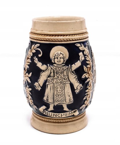 STARY CERAMICZNY NIEMIECKI KUFEL MONACHIUM