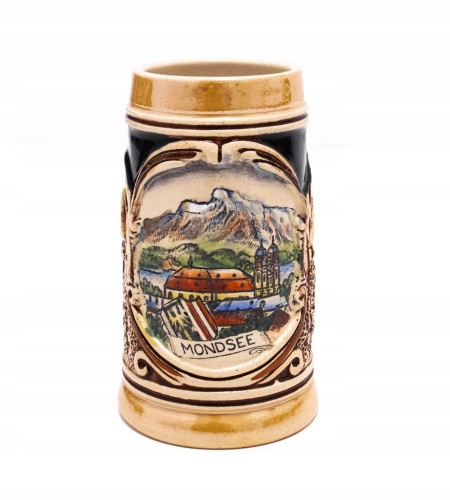 STARY CERAMICZNY KUFEL MONDSEE AUSTRIA