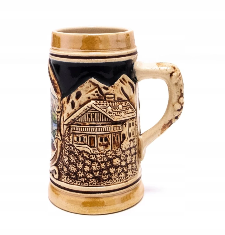 STARY CERAMICZNY KUFEL MONDSEE AUSTRIA