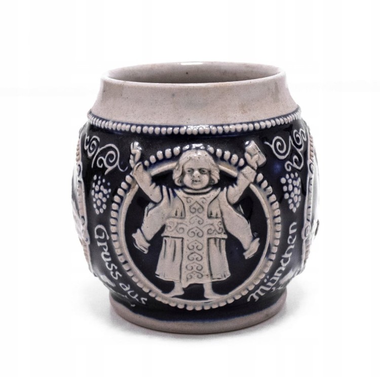 STARY CERAMICZNY NIEMIECKI KUFEL MONACHIUM