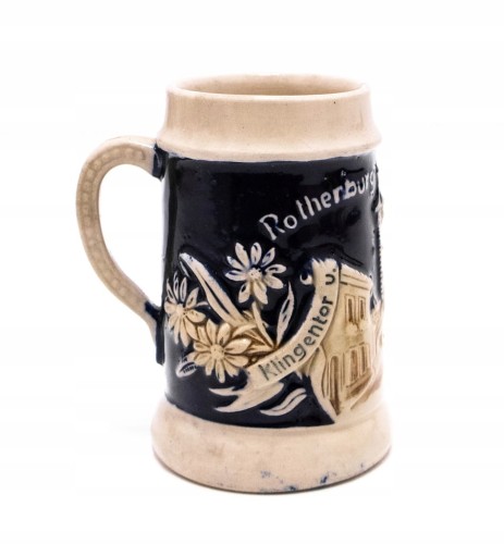 STARY CERAMICZNY NIEMIECKI KUFEL ROTHENBURG OB DER TAUBER