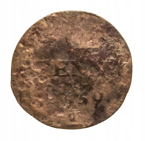 Niemcy, Meklemburgia-Schwerin 6 fenigów, 1759 rok.