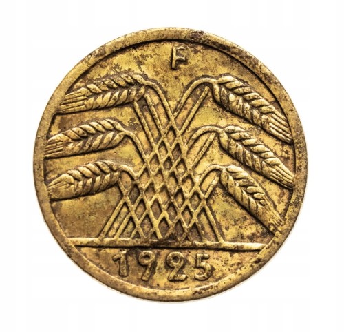 Niemcy 5 reichsfenigów, 1925 F, Stuttgart.
