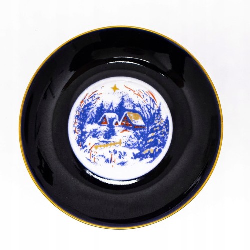 STARY PORCELANOWY TALERZYK BOŻE NARODZENIE, FREIBERG NIEMCY