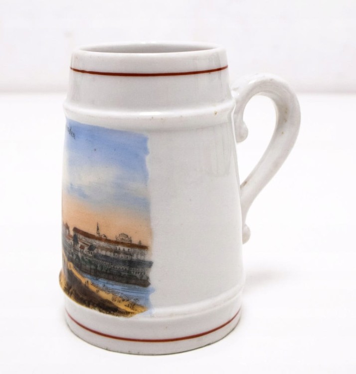 STARY PORCELANOWY KUFEL DREZNO