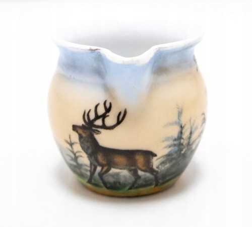 STARY PORCELANOWY MLECZNIK JELEŃ, KRYNICA ZDRÓJ II RP