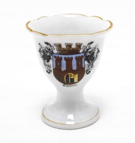 STARY PORCELANOWY KIELISZEK DO JAJKA THORN TORUŃ
