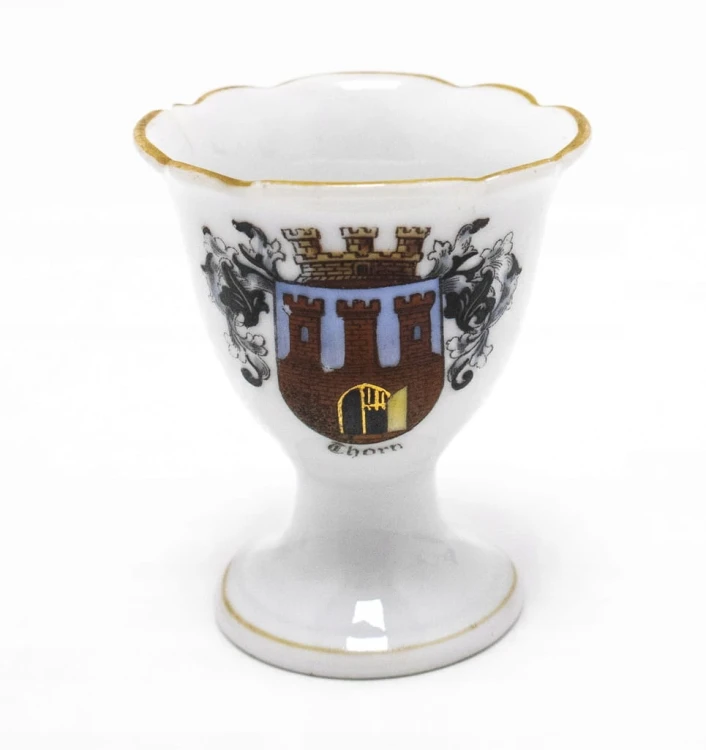 STARY PORCELANOWY KIELISZEK DO JAJKA THORN TORUŃ