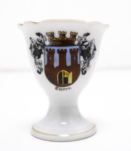 STARY PORCELANOWY KIELISZEK DO JAJKA THORN TORUŃ