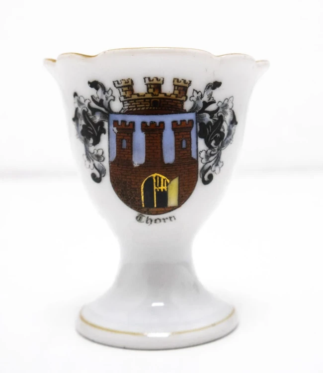 STARY PORCELANOWY KIELISZEK DO JAJKA THORN TORUŃ