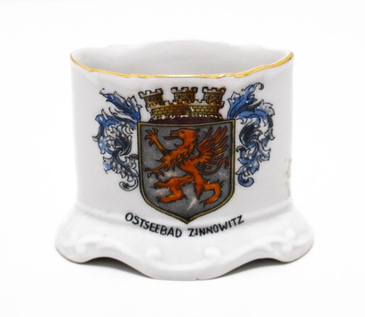STARA PORCELANOWA SZKATUŁKA OSTSEEBAD ZINNOWITZ NIEMCY