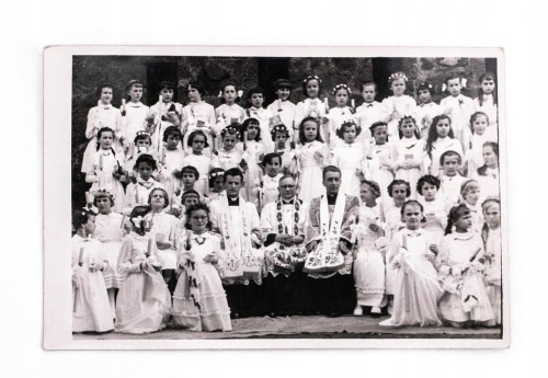 STARA FOTOGRAFIA - PIERWSZA KOMUNIA ŚWIĘTA 1960