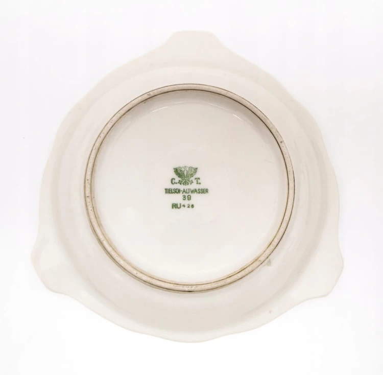 STARA PORCELANOWA POPIELNICZKA HOTEL JOSEPH KAPPEL, ZIEGENHALS GŁUCHOŁAZY
