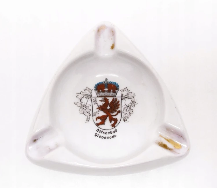 STARA PORCELANOWA POPIELNICZKA OSTSEEBAD DIEVENOW, DZIWNÓW