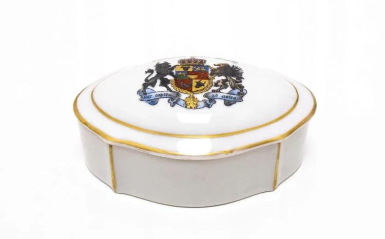 STARA PORCELANOWA SZKATUŁKA OSTSEEBAD GRAAL-MURITZ NIEMCY
