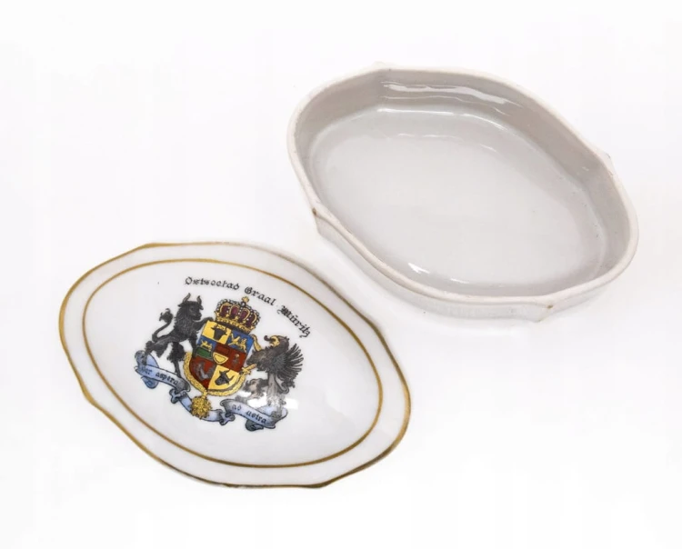 STARA PORCELANOWA SZKATUŁKA OSTSEEBAD GRAAL-MURITZ NIEMCY