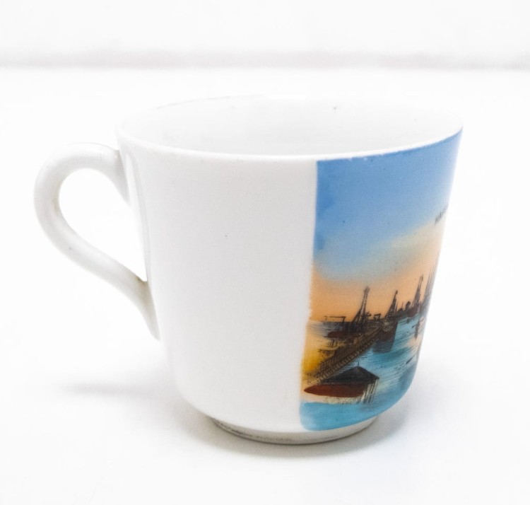 STARA PORCELANOWA FILIŻANKA HAFFEN COLBERG, PORT KOŁOBRZEG