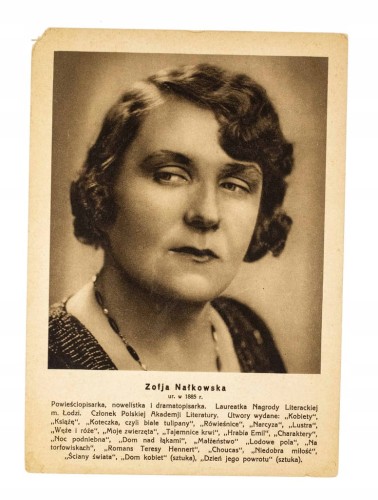 STARA POCZTÓWKA - PISARKA ZOFJA NAŁKOWSKA 1933