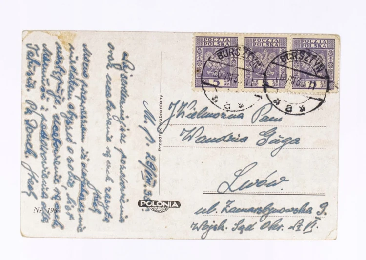 STARA POCZTÓWKA - TATRY WODOSPAD, MAL. RADZIKOWSKI, LWÓW / BURSZTYN 1935