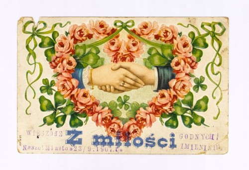 STARA POCZTÓWKA IMIENINOWA - INOWROCŁAW 1907